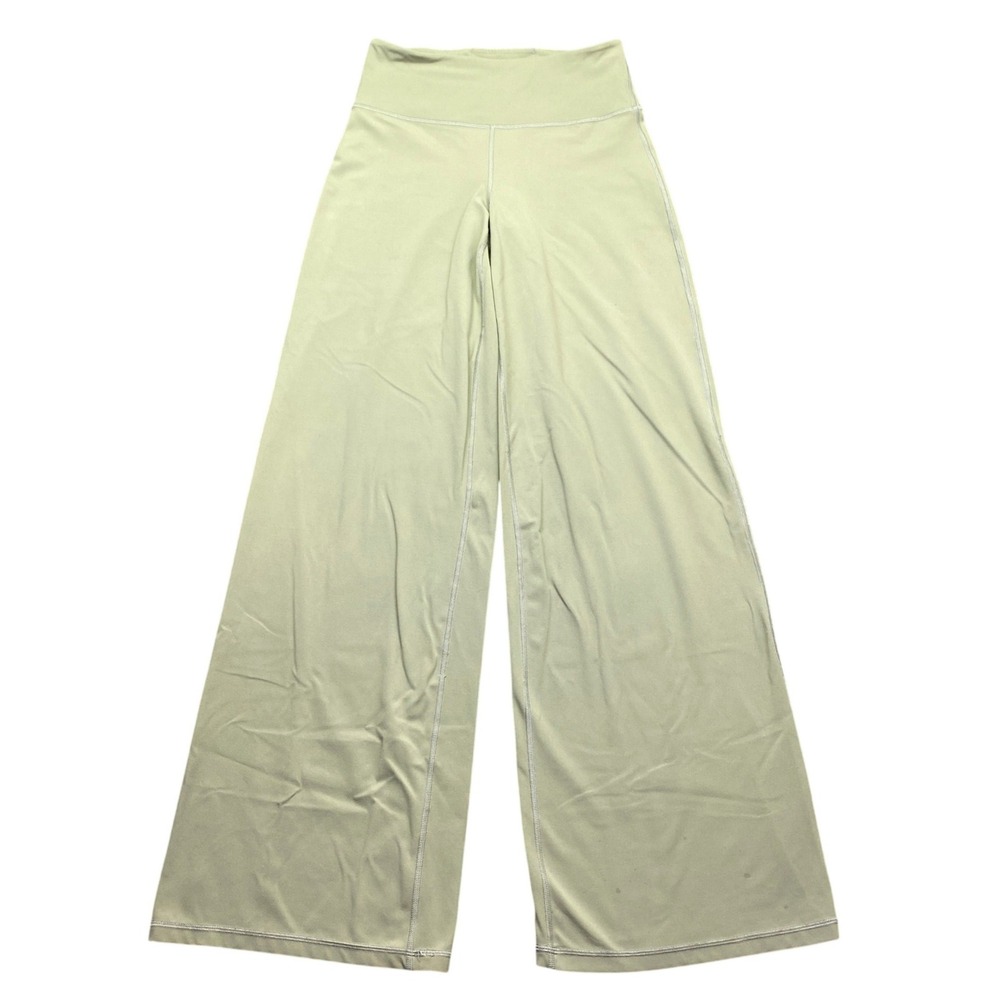 Athleta Elation Wide Leg Pant Medium Tall Sage Green High Rise Yoga Trousers